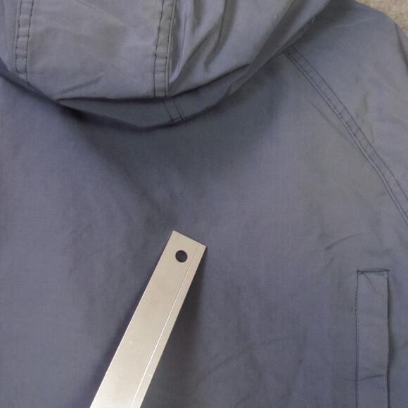 Vintage Woolrich Jacket Mens Large Blue Hooded Parka Field Coat Pockets 90s - Picture 8 of 11